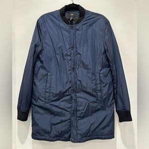 H&M Men’s Padded Nylon Long Bomber Style Jacket